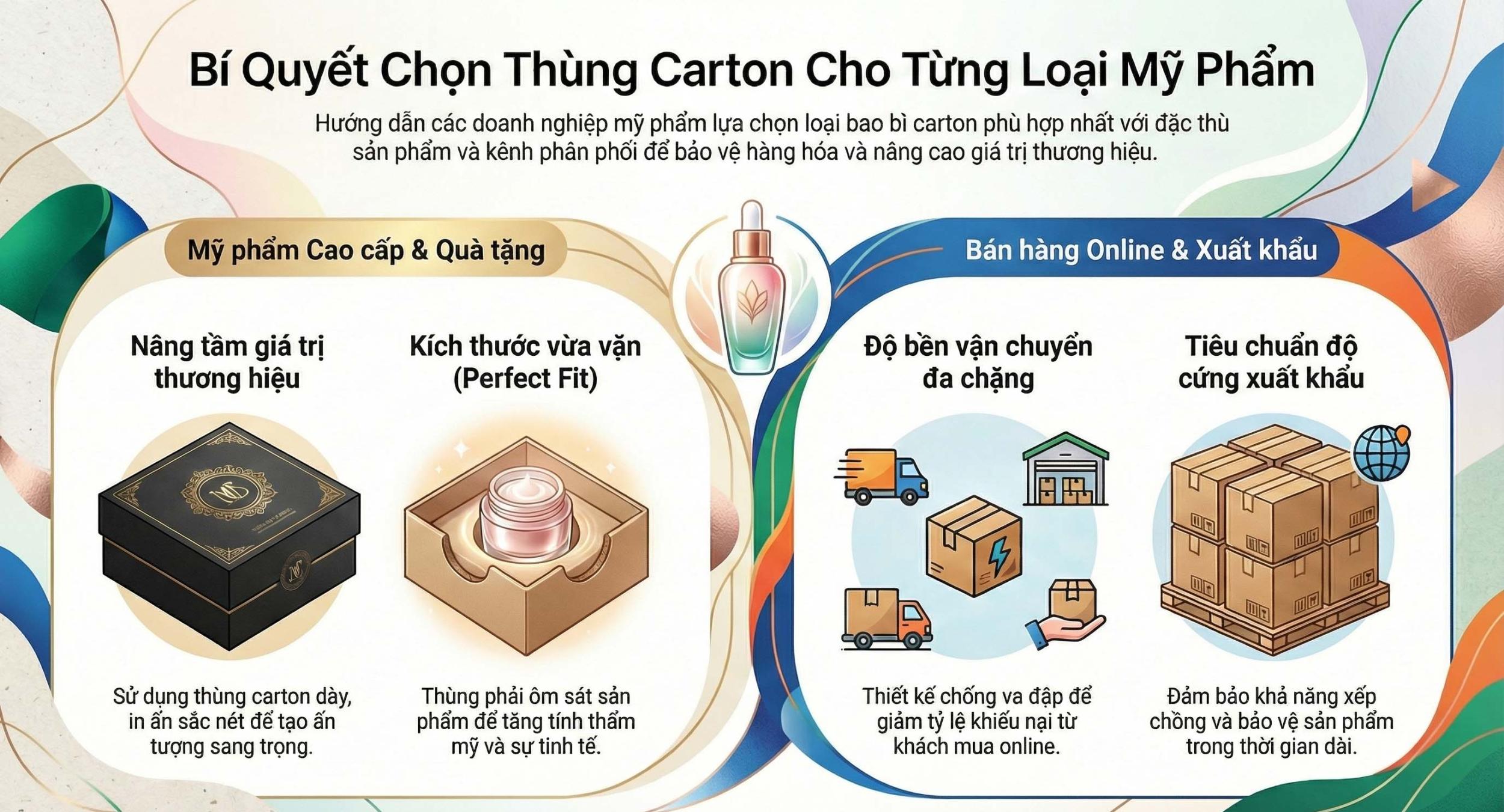 Bi quyết chọn thùng carton cho từng loại mỹ phẩm