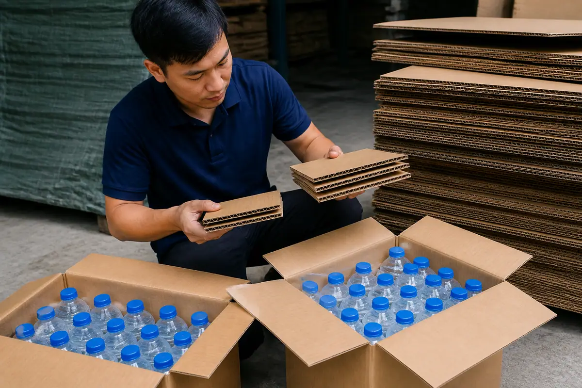 Chọn Chất Liệu Carton: 3 Lớp Hay 5 Lớp? - thùng carton đựng nước uống đóng chai