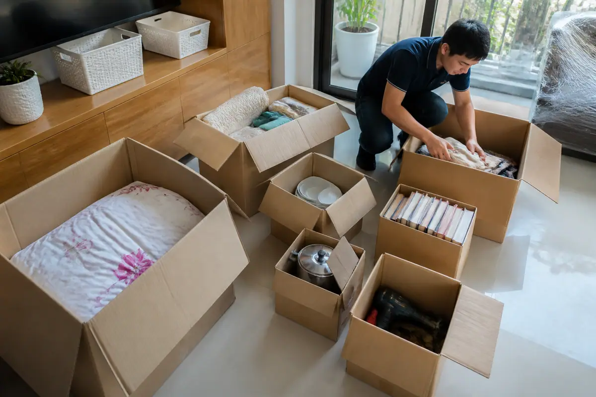 Kích thước thùng carton chuyển nhà: Chọn size nào cho từng món đồ? - thùng carton đựng đồ chuyển nhà