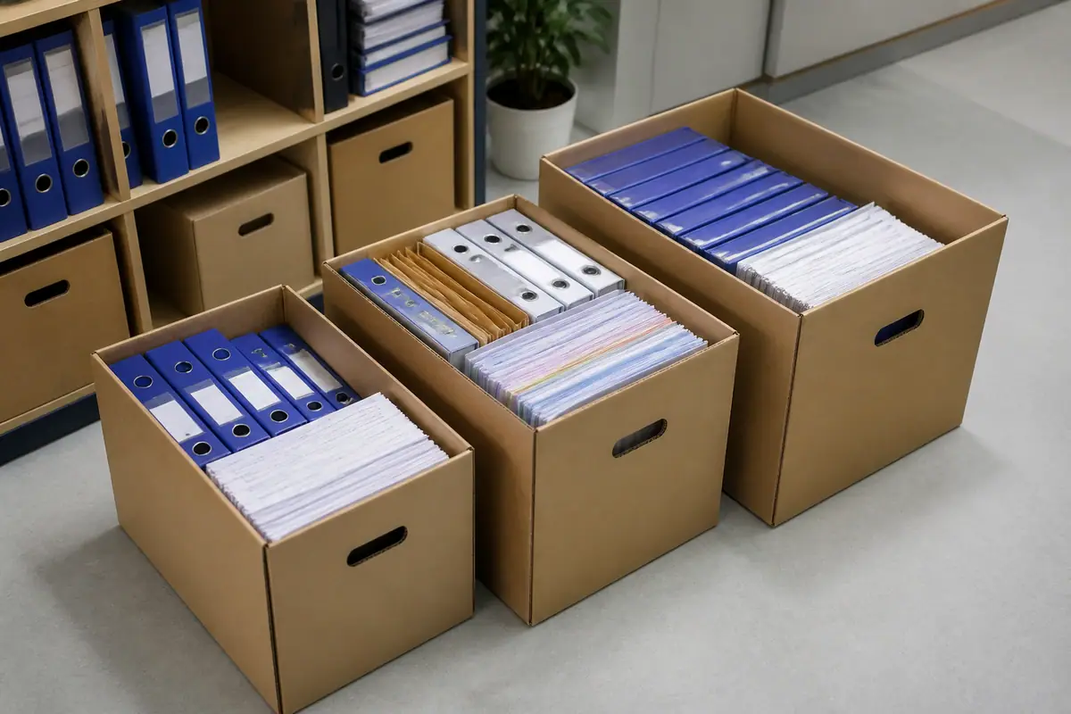 Kích Thước Thùng Carton Đựng Hồ Sơ Phổ Biến - thùng carton đựng hồ sơ văn phòng