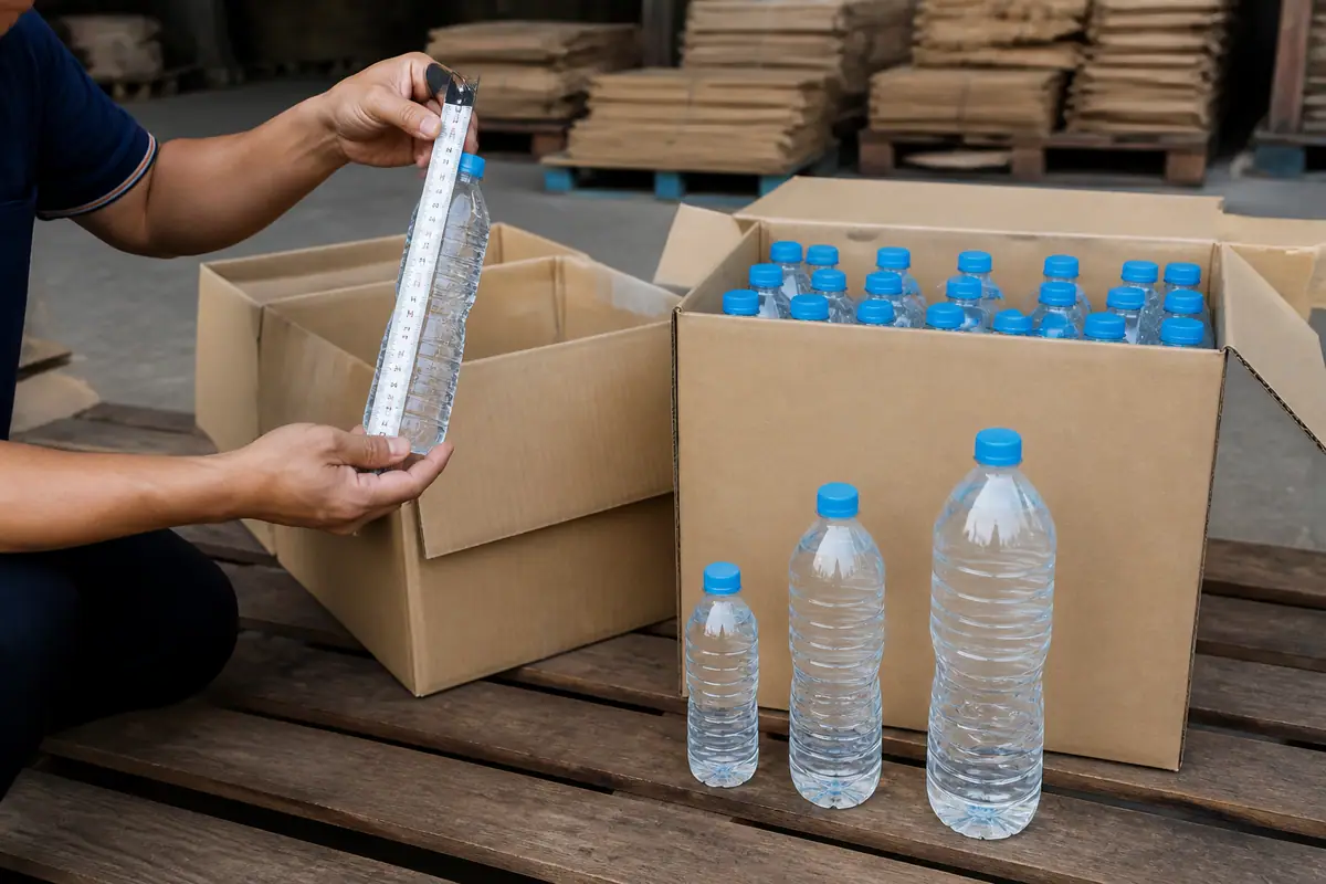 Kích Thước Thùng Carton Tiêu Chuẩn Cho Nước Uống Đóng Chai - thùng carton đựng nước uống đóng chai