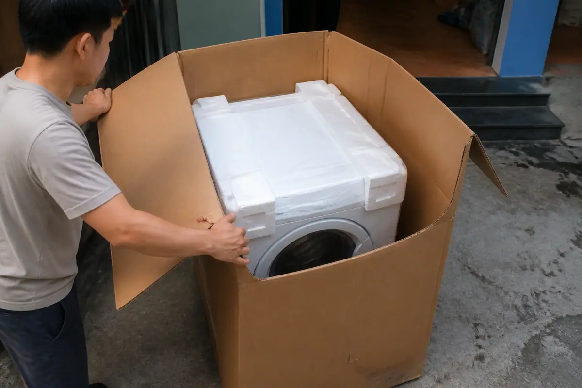 Những Lỗi Thường Gặp Khi Mua Thùng Carton Đựng Máy Giặt