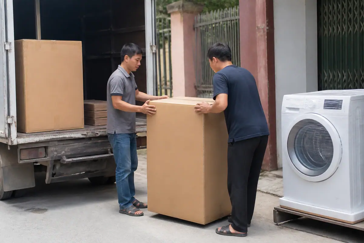 Quy Trình Đặt Mua Thùng Carton Đựng Máy Giặt