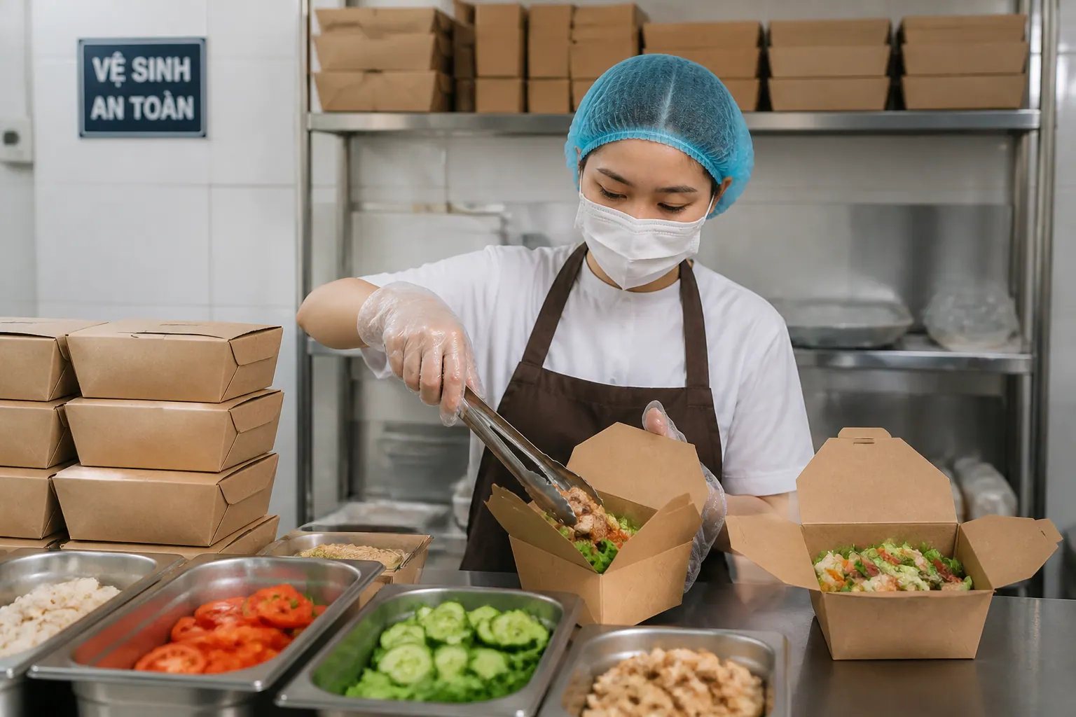 An Toàn Vệ Sinh Thực Phẩm - hộp carton đựng đồ ăn
