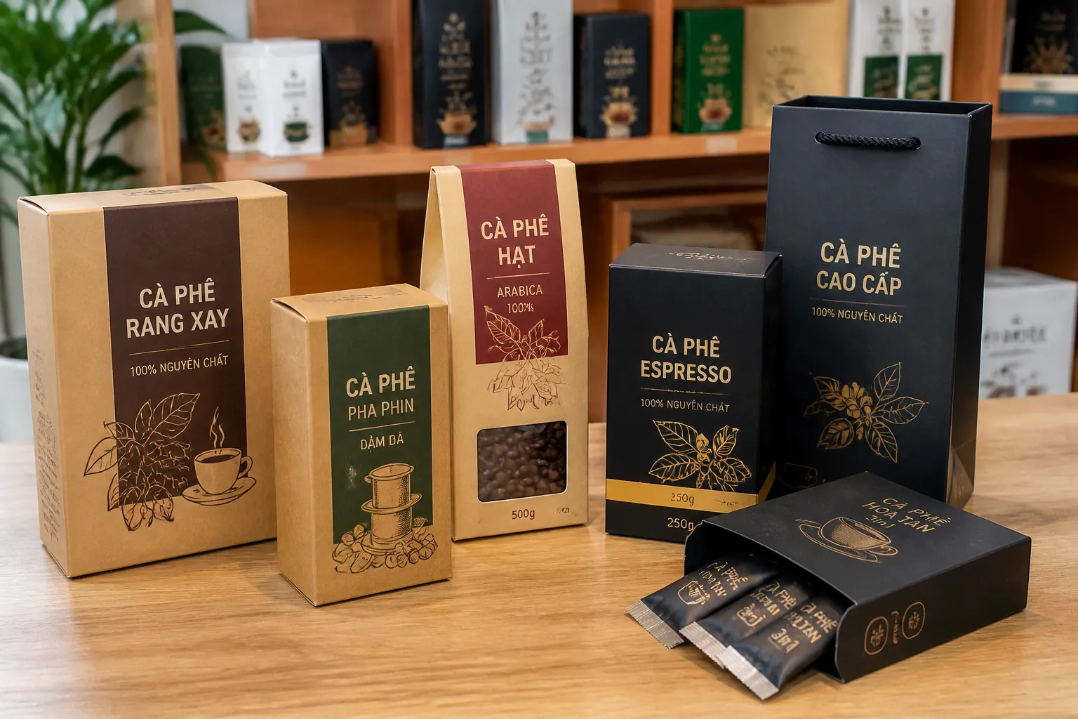 Các Loại Hộp Carton Đựng Cà Phê Phổ Biến