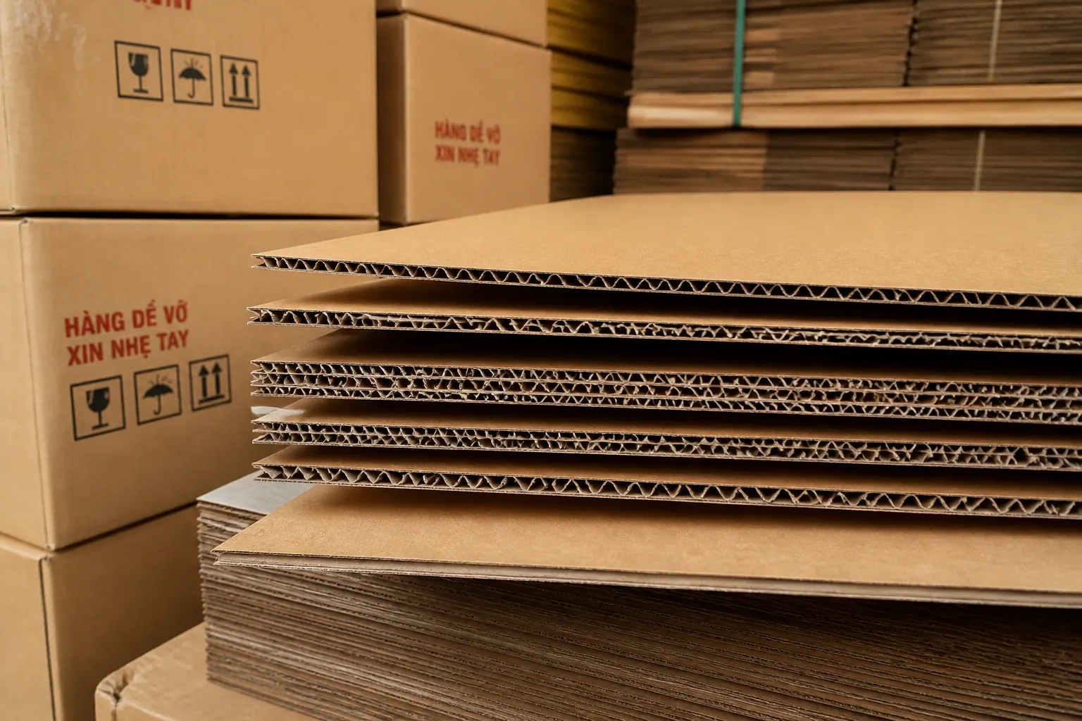 Cấu tạo bao bì carton: Tìm hiểu chi tiết từng lớp và ứng dụng