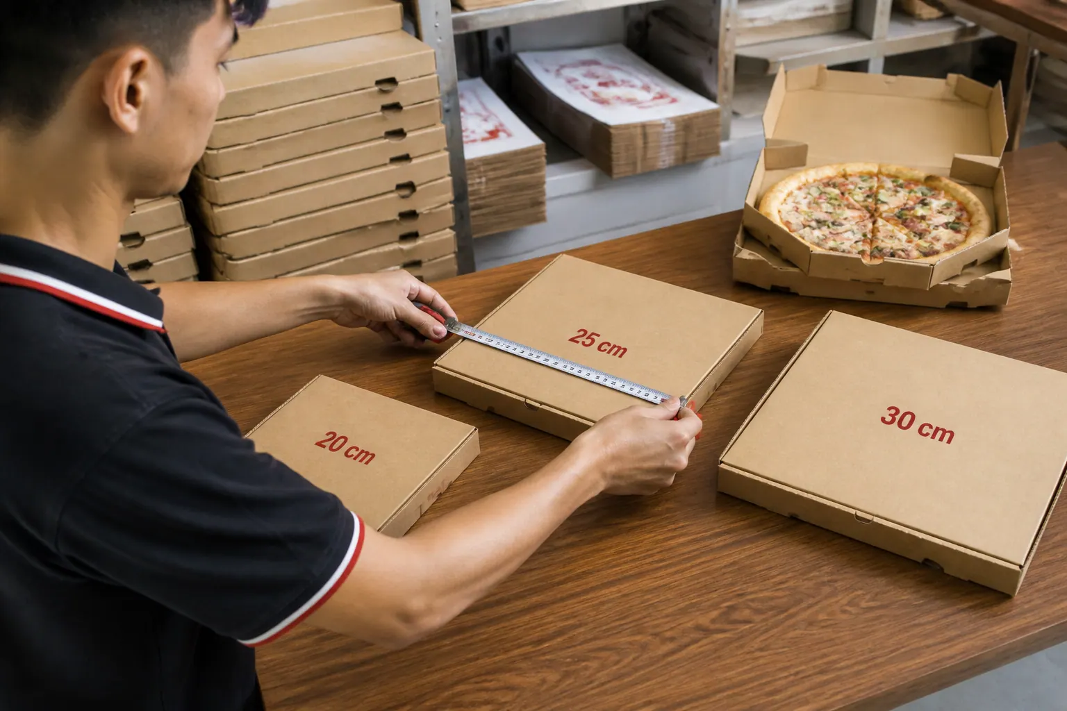 Kích thước hộp pizza chuẩn và cách chọn phù hợp - hộp carton đựng pizza