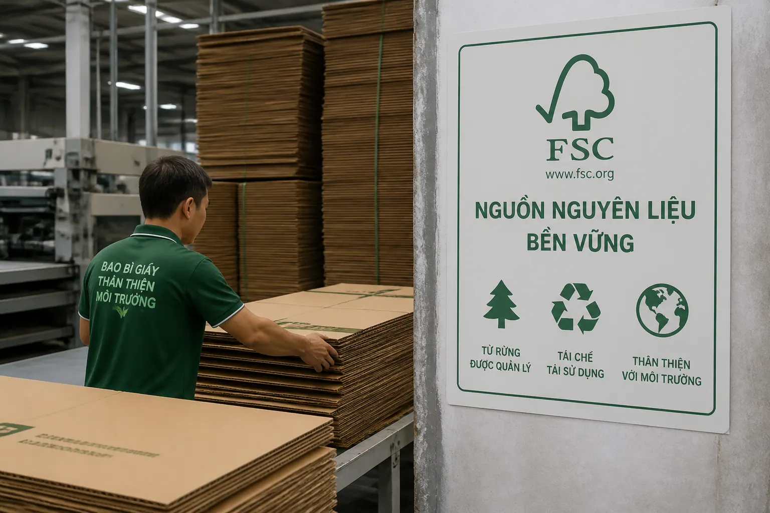 Nguồn nguyên liệu và chứng nhận bền vững | bao bì carton thân thiện môi trường Nguồn nguyên liệu và chứng nhận bền vững - bao bì carton thân thiện môi trường