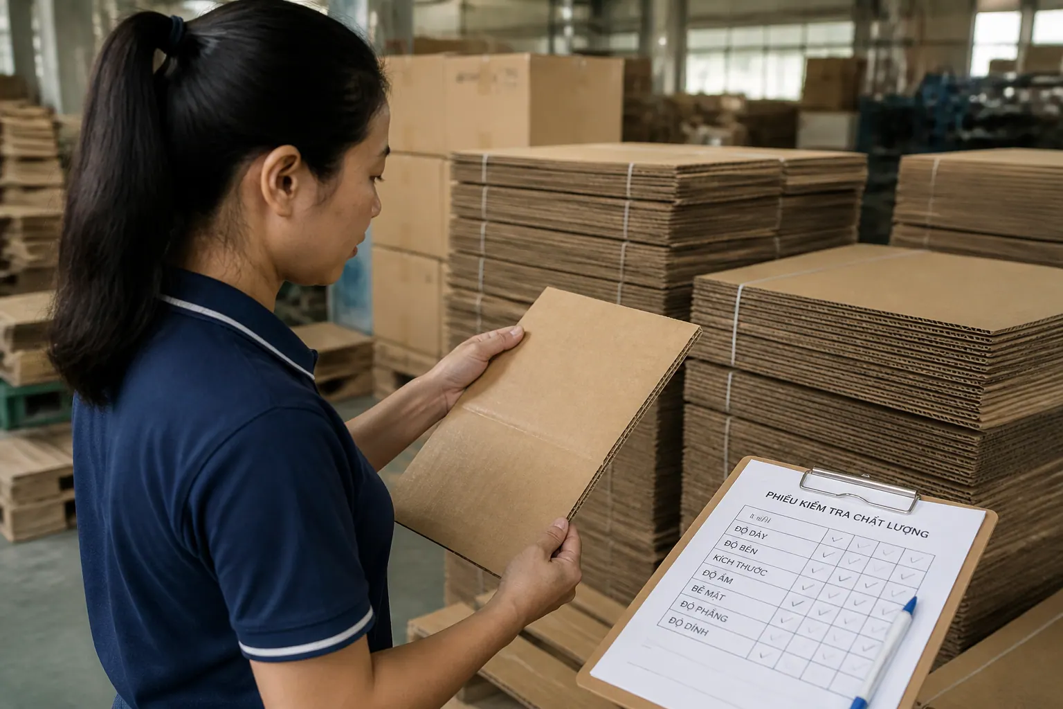 Quy trình kiểm tra chất lượng bao bì carton tái chế Quy trình kiểm tra chất lượng bao bì carton tái chế