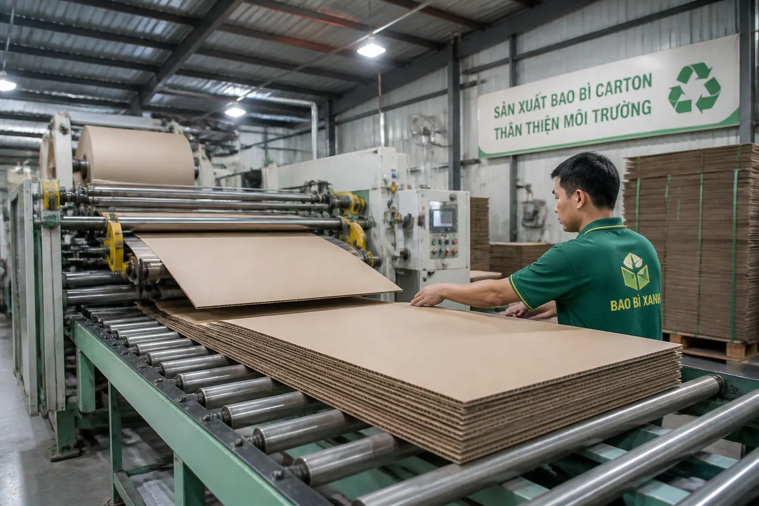 Quy trình sản xuất bao bì carton thân thiện môi trường Quy trình sản xuất bao bì carton thân thiện môi trường