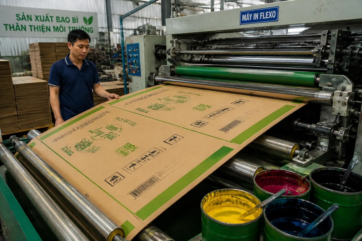 Quy trình sản xuất và mực in | bao bì carton thân thiện môi trường Quy trình sản xuất và mực in - bao bì carton thân thiện môi trường