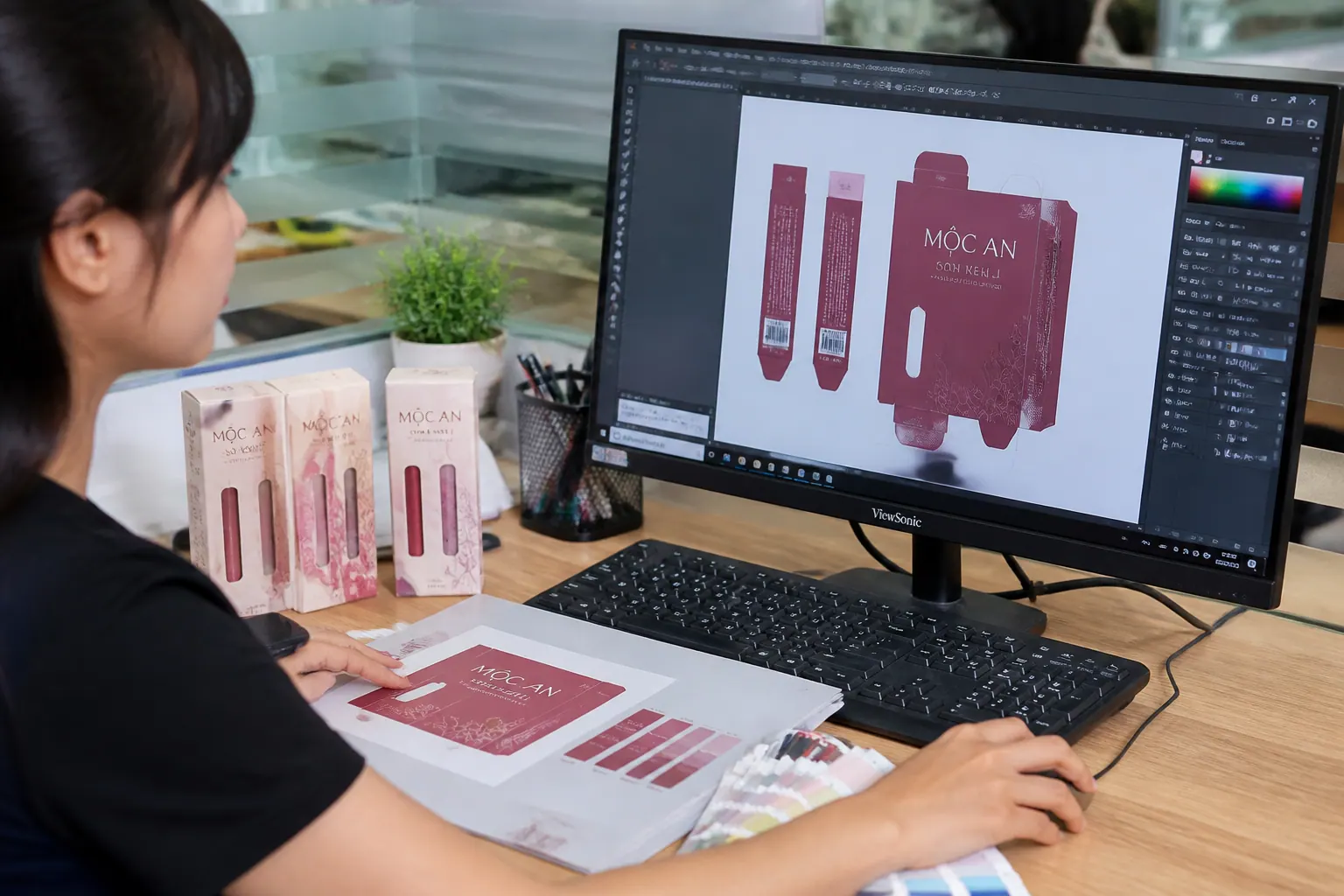 Thiết kế và in ấn theo thương hiệu | hộp đựng son Thiết kế và in ấn theo thương hiệu - hộp đựng son